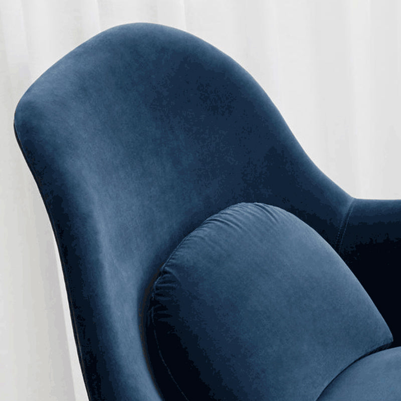 Contemporary Solid Color Velvet Arm Chair 4 Legs Flared Arms Chair Clearhalo 'Accent Chairs' 'accent_chairs' 'Chairs & Seating' 'furn' 'furn_accent_chairs' 'Furniture' 'Living Room Furniture' 7057312