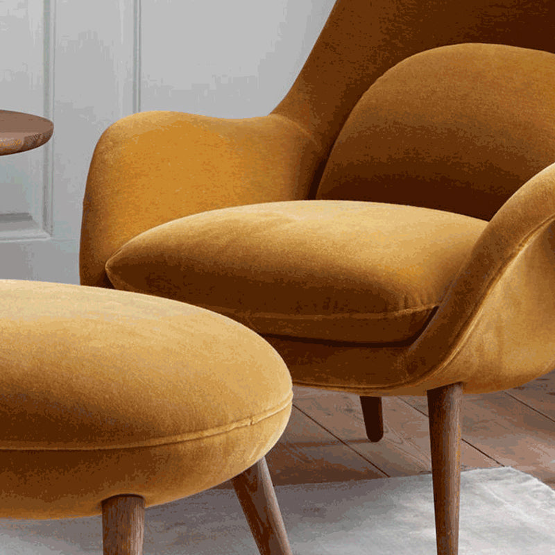 Contemporary Solid Color Velvet Arm Chair 4 Legs Flared Arms Chair Clearhalo 'Accent Chairs' 'accent_chairs' 'Chairs & Seating' 'furn' 'furn_accent_chairs' 'Furniture' 'Living Room Furniture' 7057315