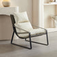 Modern 35.43" Wide Sewn Pillow Back Sponge Metal Frame Arm Chair Clearhalo 'Accent Chairs' 'accent_chairs' 'Chairs & Seating' 'furn' 'furn_accent_chairs' 'Furniture' 'Living Room Furniture' 7057317