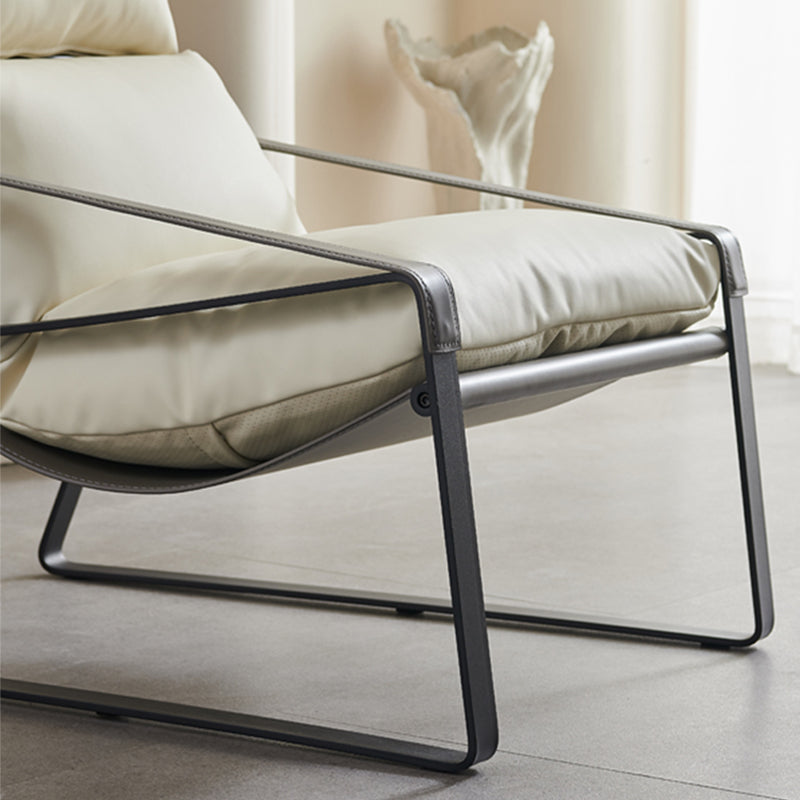 Modern 35.43" Wide Sewn Pillow Back Sponge Metal Frame Arm Chair Clearhalo 'Accent Chairs' 'accent_chairs' 'Chairs & Seating' 'furn' 'furn_accent_chairs' 'Furniture' 'Living Room Furniture' 7057328