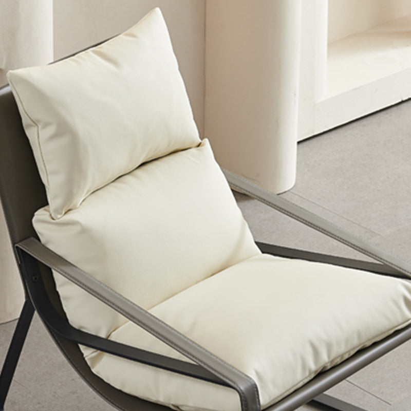 Modern 35.43" Wide Sewn Pillow Back Sponge Metal Frame Arm Chair Clearhalo 'Accent Chairs' 'accent_chairs' 'Chairs & Seating' 'furn' 'furn_accent_chairs' 'Furniture' 'Living Room Furniture' 7057329