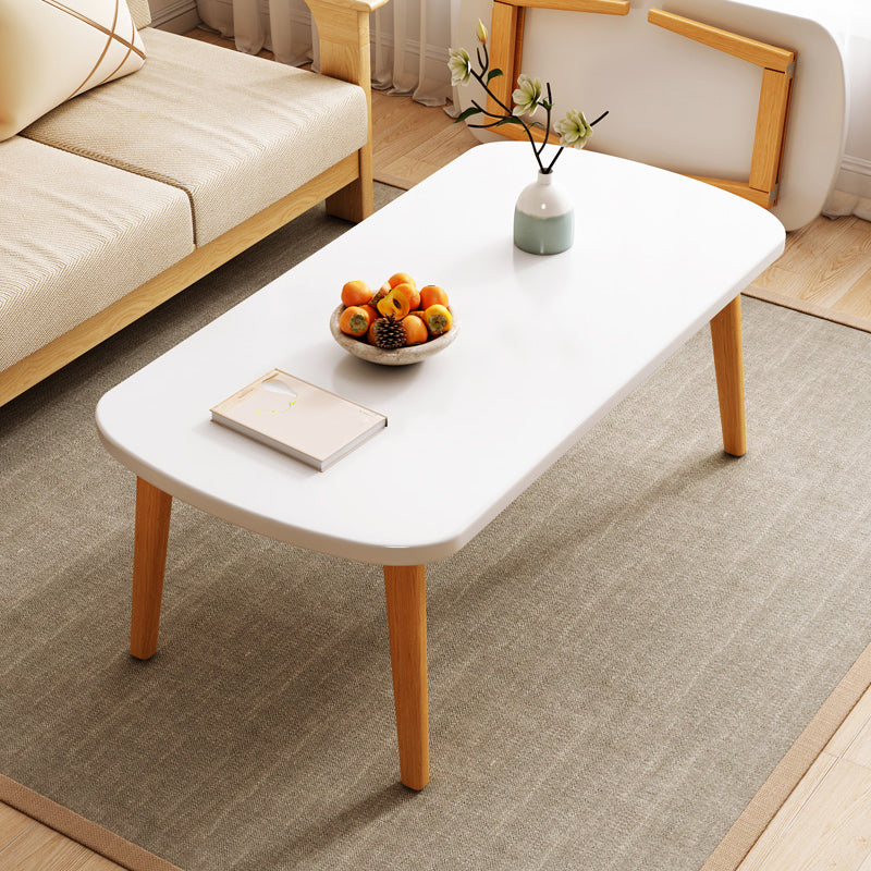 Tavolino in legno pieghevole a 4 gambe ellittiche tavolo da cocktail