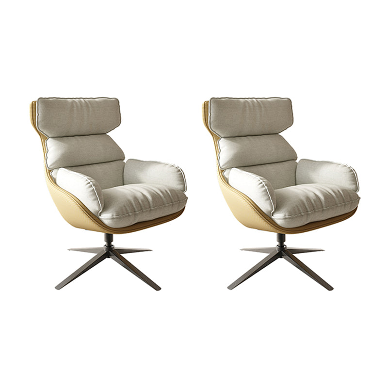 Sedia a braccio a colore solido contemporaneo sedia a base di base a 4 stelle con girevole