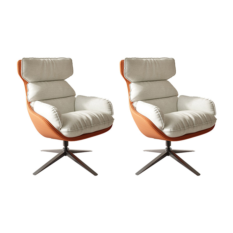 Sedia a braccio a colore solido contemporaneo sedia a base di base a 4 stelle con girevole