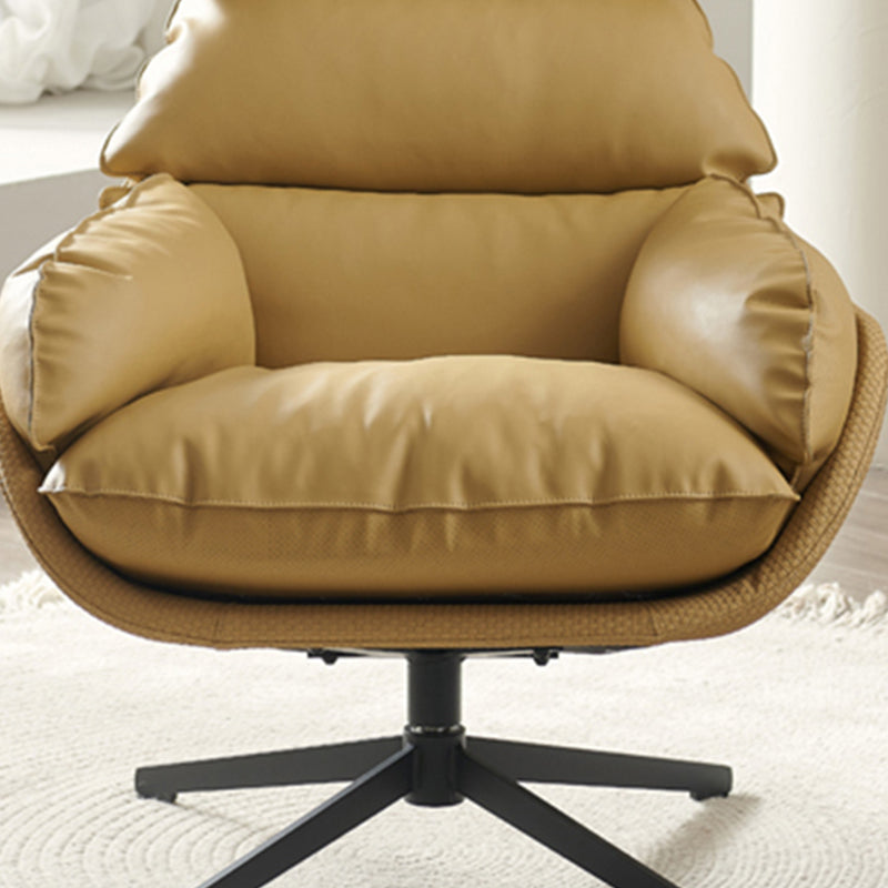 Sedia a braccio a colore solido contemporaneo sedia a base di base a 4 stelle con girevole