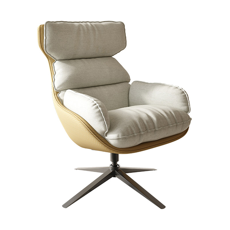 Sedia a braccio a colore solido contemporaneo sedia a base di base a 4 stelle con girevole