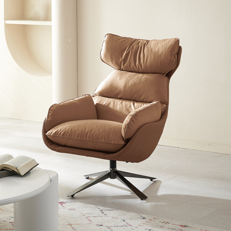 Sedia a braccio a colore solido contemporaneo sedia a base di base a 4 stelle con girevole