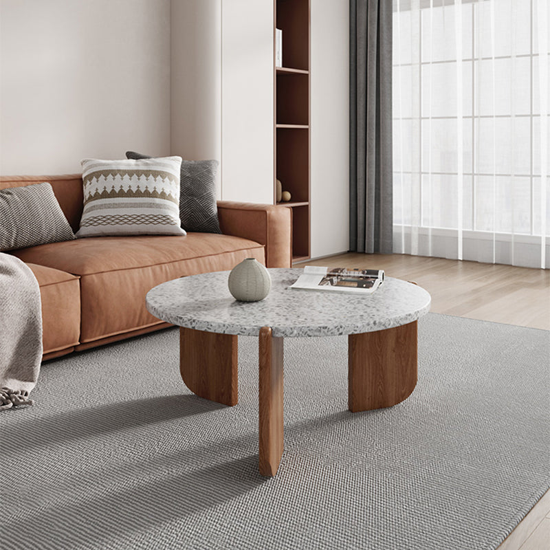 Tavolino contemporaneo rotondo in terrazzo 15,7 "h 1 tavolo da cocktail singolo