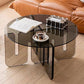 Abstract Coffee Table Modern Glass Top Coffee Cocktail Table Clearhalo 'Coffee & Accent Tables' 'Coffee Tables' 'coffee_tables' 'furn' 'furn_coffee_tables' 'Furniture' 'Living Room Furniture' 7057496