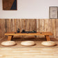 Table basse contemporaine à 4 pieds, table de cocktail en bois massif