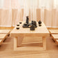 Table basse contemporaine à 4 pieds, table de cocktail en bois massif