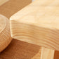 Table basse contemporaine à 4 pieds, table de cocktail en bois massif