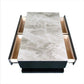 Tavolino da caffè rettangolare di pietra rettangolare contemporanea 16,9 "tavolo da cocktail a blocco H con 4 cassetti