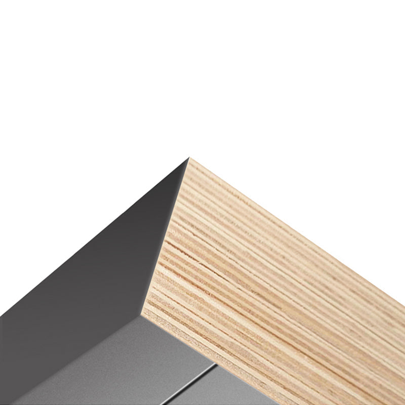 Tavolino da caffè rettangolare di pietra rettangolare contemporanea 16,9 "tavolo da cocktail a blocco H con 4 cassetti