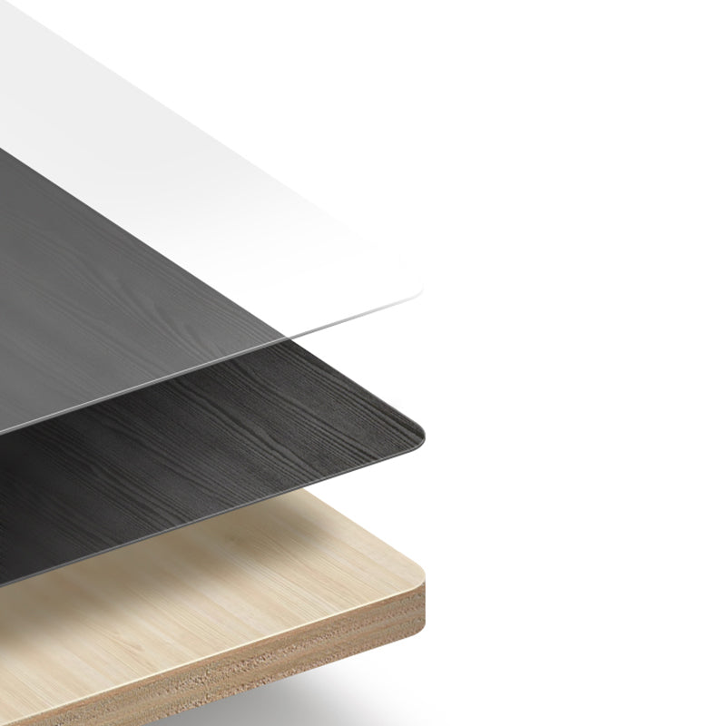 Tavolino da caffè rettangolare di pietra rettangolare contemporanea 16,9 "tavolo da cocktail a blocco H con 4 cassetti