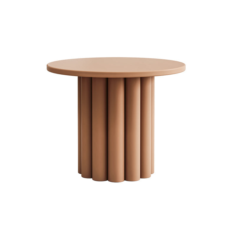 Pedestal Round Coffee Table Set Modern Minimalist Cocktail Table 20"L x 20"W x 16"H Brown Clearhalo 'Coffee & Accent Tables' 'Coffee Tables' 'coffee_tables' 'furn' 'furn_coffee_tables' 'Furniture' 'Living Room Furniture' 7057577