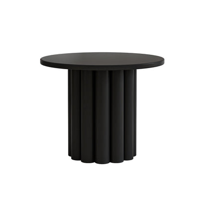Pedestal Round Coffee Table Set Modern Minimalist Cocktail Table 20"L x 20"W x 16"H Black Clearhalo 'Coffee & Accent Tables' 'Coffee Tables' 'coffee_tables' 'furn' 'furn_coffee_tables' 'Furniture' 'Living Room Furniture' 7057579