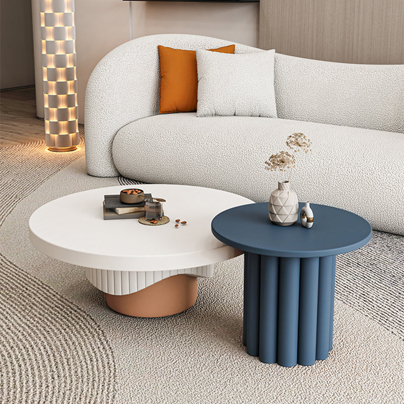 Pedestal Round Coffee Table Set Modern Minimalist Cocktail Table Clearhalo 'Coffee & Accent Tables' 'Coffee Tables' 'coffee_tables' 'furn' 'furn_coffee_tables' 'Furniture' 'Living Room Furniture' 7057581