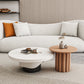 Pedestal Round Coffee Table Set Modern Minimalist Cocktail Table Brown Clearhalo 'Coffee & Accent Tables' 'Coffee Tables' 'coffee_tables' 'furn' 'furn_coffee_tables' 'Furniture' 'Living Room Furniture' 7057590