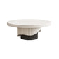 Pedestal Round Coffee Table Set Modern Minimalist Cocktail Table Black Clearhalo 'Coffee & Accent Tables' 'Coffee Tables' 'coffee_tables' 'furn' 'furn_coffee_tables' 'Furniture' 'Living Room Furniture' 7057592