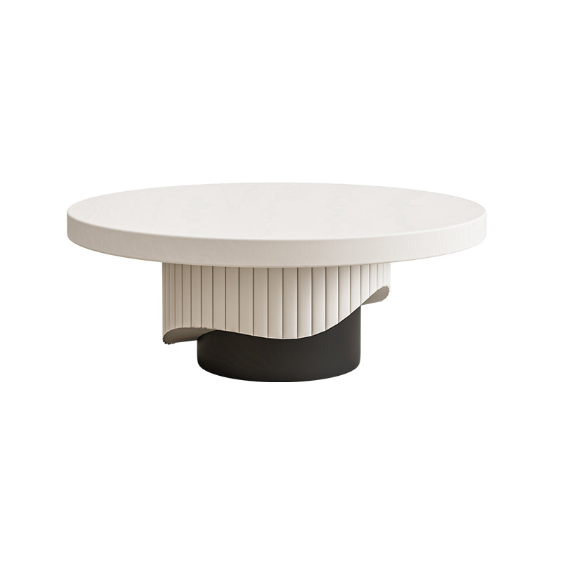 Pedestal Round Coffee Table Set Modern Minimalist Cocktail Table Black Clearhalo 'Coffee & Accent Tables' 'Coffee Tables' 'coffee_tables' 'furn' 'furn_coffee_tables' 'Furniture' 'Living Room Furniture' 7057592