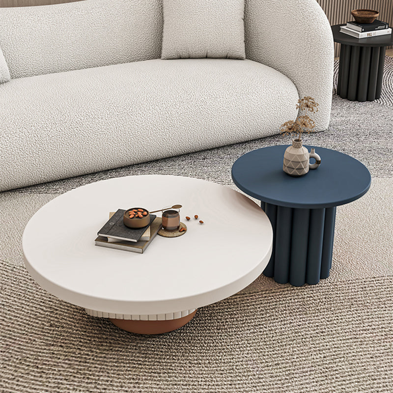 Pedestal Round Coffee Table Set Modern Minimalist Cocktail Table Clearhalo 'Coffee & Accent Tables' 'Coffee Tables' 'coffee_tables' 'furn' 'furn_coffee_tables' 'Furniture' 'Living Room Furniture' 7057593