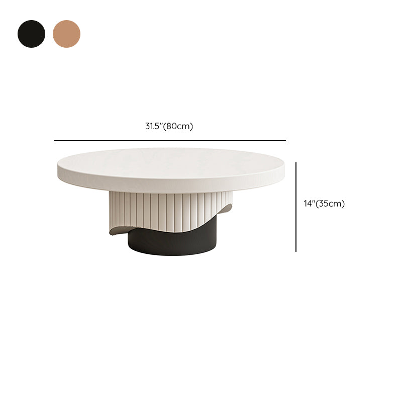 Pedestal Round Coffee Table Set Modern Minimalist Cocktail Table Clearhalo 'Coffee & Accent Tables' 'Coffee Tables' 'coffee_tables' 'furn' 'furn_coffee_tables' 'Furniture' 'Living Room Furniture' 7057596