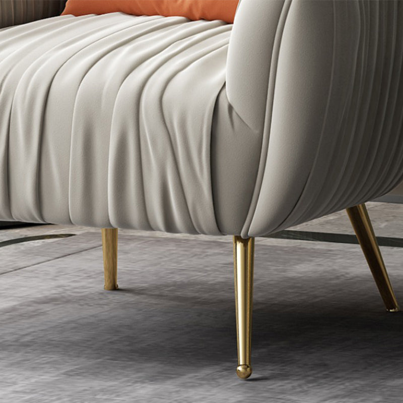 Modern Pillow Back Chair Solid Color Upholstered Sloped Arms Chair Clearhalo 'Accent Chairs' 'accent_chairs' 'Chairs & Seating' 'furn' 'furn_accent_chairs' 'Furniture' 'Living Room Furniture' 7057627