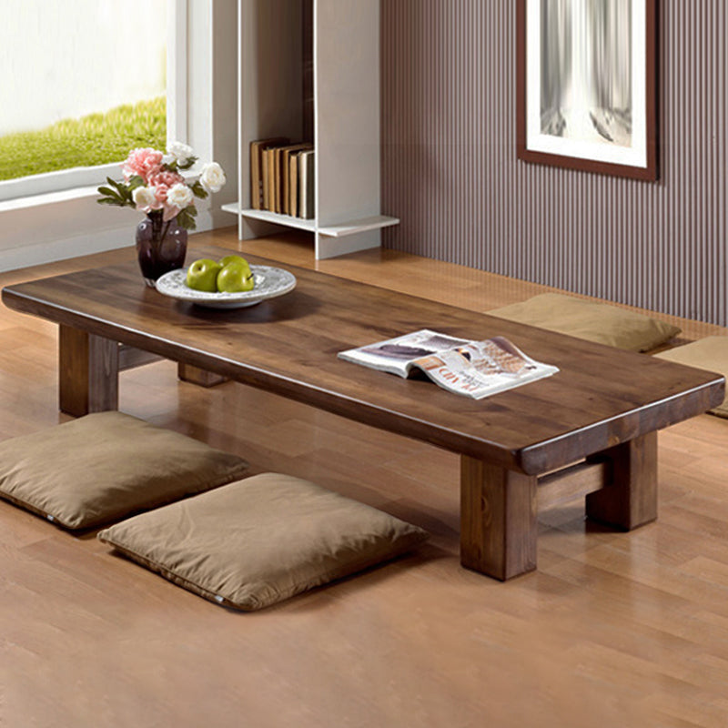 Zeitgenössischer Couchtisch aus Massivholz mit 4 Beinen, Kaffee- und Cocktailtisch