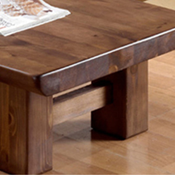 Zeitgenössischer Couchtisch aus Massivholz mit 4 Beinen, Kaffee- und Cocktailtisch
