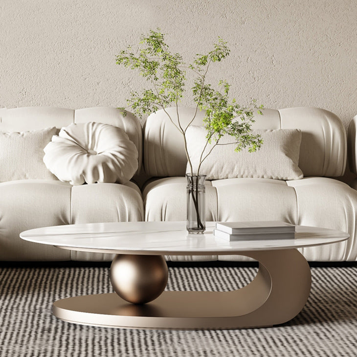 ストレージ付きの抽象石のコーヒーテーブル豪華な1シングルカクテルテーブル