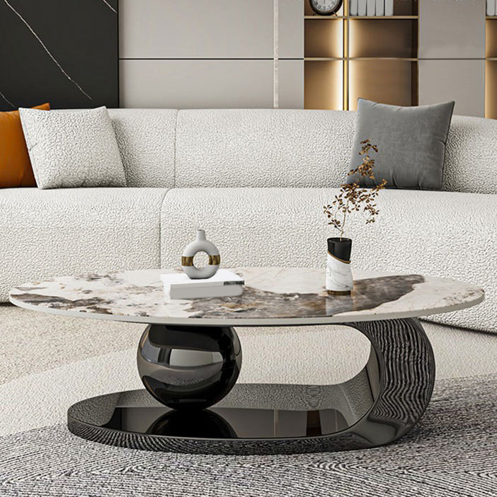ストレージ付きの抽象石のコーヒーテーブル豪華な1シングルカクテルテーブル