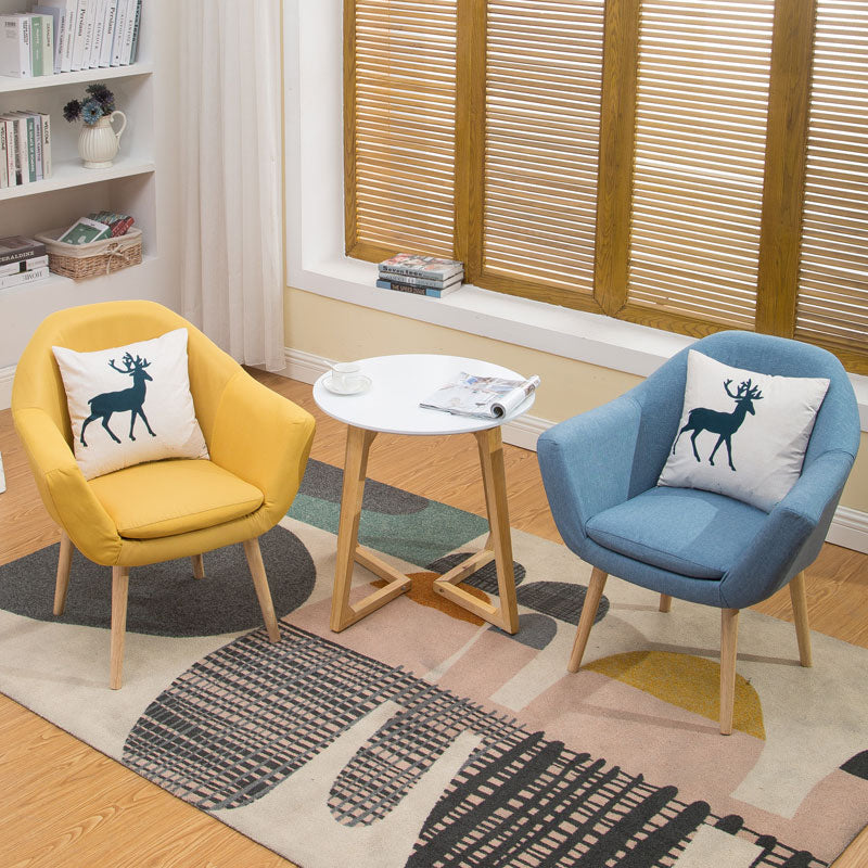 Contemporary Living Room Armchair Arms Included Sloped Arms Armchair