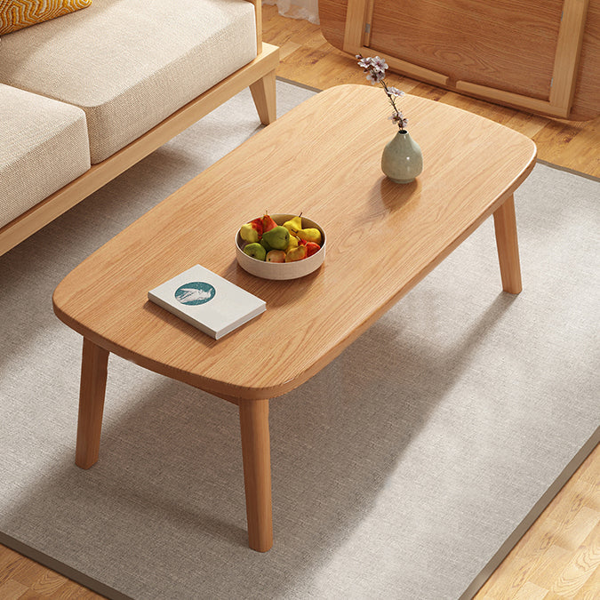 Moderno tavolo da caffè in legno da 21,65 "alto R in legno 4 gambe