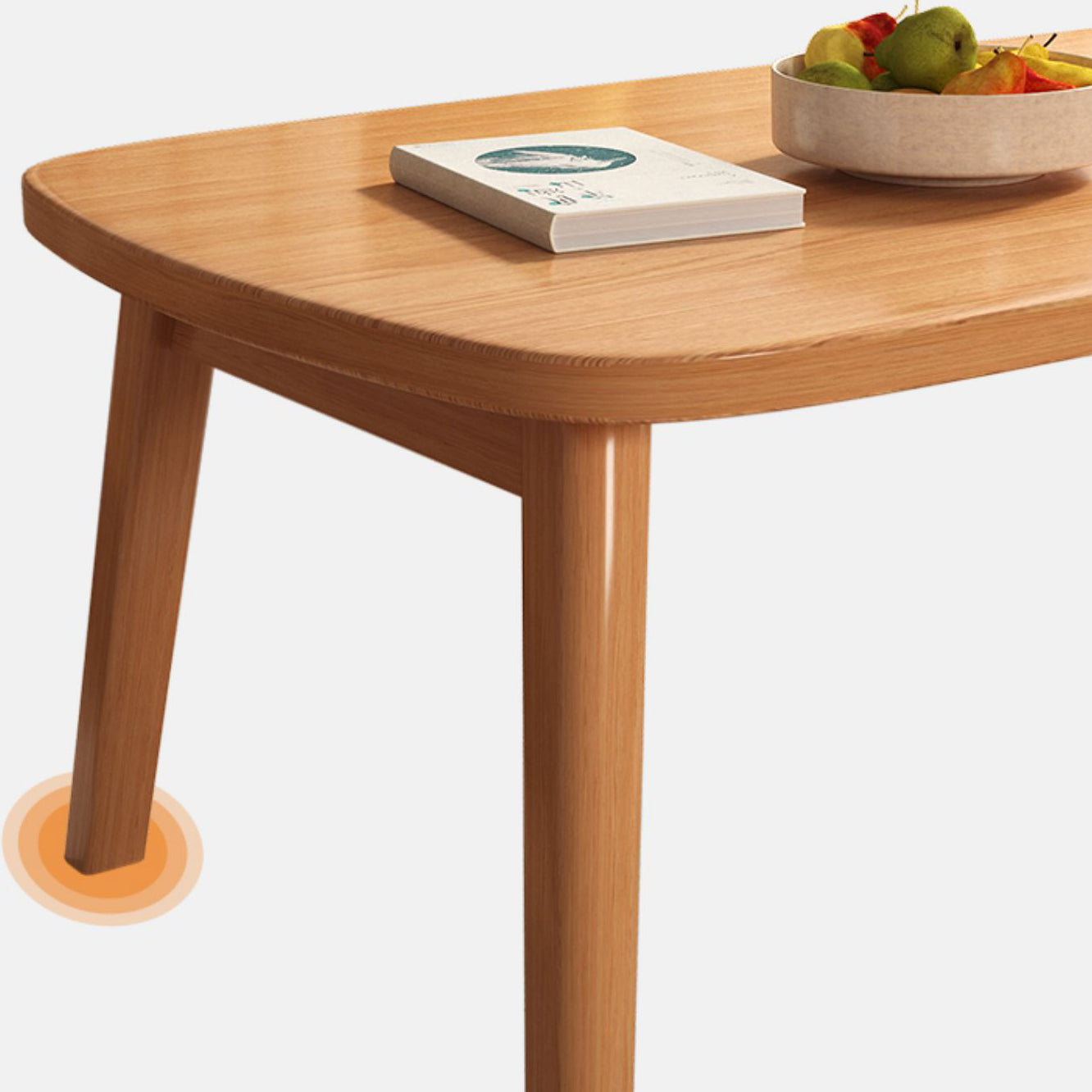 Moderno tavolo da caffè in legno da 21,65 "alto R in legno 4 gambe