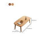 Moderno tavolo da caffè in legno da 21,65 "alto R in legno 4 gambe