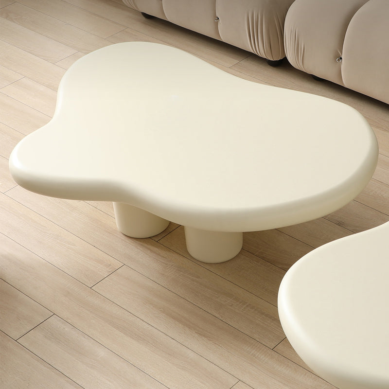 Contemporary Wood Geometric Coffee Table 4 Legs Coffee Cocktail Table