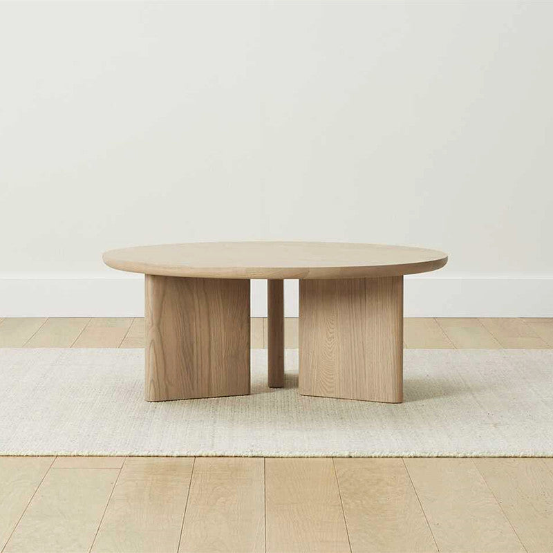 Contemporary Solid Wood Coffee Table Round Abstract Coffee Cocktail Table Clearhalo 'Coffee & Accent Tables' 'Coffee Tables' 'coffee_tables' 'furn' 'furn_coffee_tables' 'Furniture' 'Living Room Furniture' 7057816