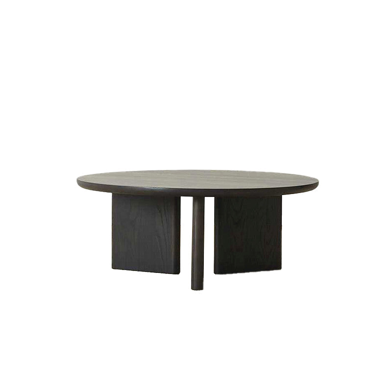 Contemporary Solid Wood Coffee Table Round Abstract Coffee Cocktail Table Clearhalo 'Coffee & Accent Tables' 'Coffee Tables' 'coffee_tables' 'furn' 'furn_coffee_tables' 'Furniture' 'Living Room Furniture' 7057818