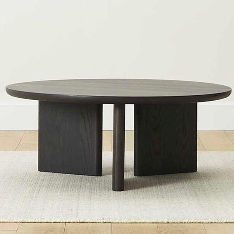 Contemporary Solid Wood Coffee Table Round Abstract Coffee Cocktail Table Clearhalo 'Coffee & Accent Tables' 'Coffee Tables' 'coffee_tables' 'furn' 'furn_coffee_tables' 'Furniture' 'Living Room Furniture' 7057821