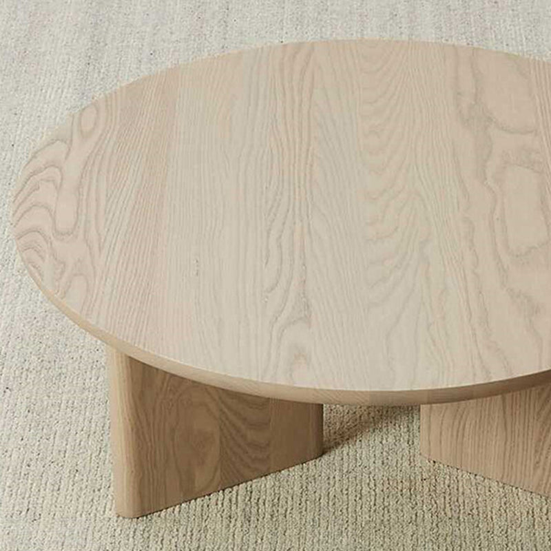 Contemporary Solid Wood Coffee Table Round Abstract Coffee Cocktail Table Clearhalo 'Coffee & Accent Tables' 'Coffee Tables' 'coffee_tables' 'furn' 'furn_coffee_tables' 'Furniture' 'Living Room Furniture' 7057822