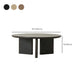 Contemporary Solid Wood Coffee Table Round Abstract Coffee Cocktail Table Clearhalo 'Coffee & Accent Tables' 'Coffee Tables' 'coffee_tables' 'furn' 'furn_coffee_tables' 'Furniture' 'Living Room Furniture' 7057829