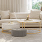Glass Top Frame Coffee Table Round Nesting Coffee Table Set with Drawer Clearhalo 'Coffee & Accent Tables' 'Coffee Tables' 'coffee_tables' 'furn' 'furn_coffee_tables' 'Furniture' 'Living Room Furniture' 7057874