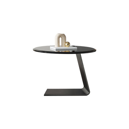 Tavolino moderno di tavolino in ardesia e vetro