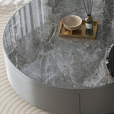 Tavolino moderno di tavolino in ardesia e vetro