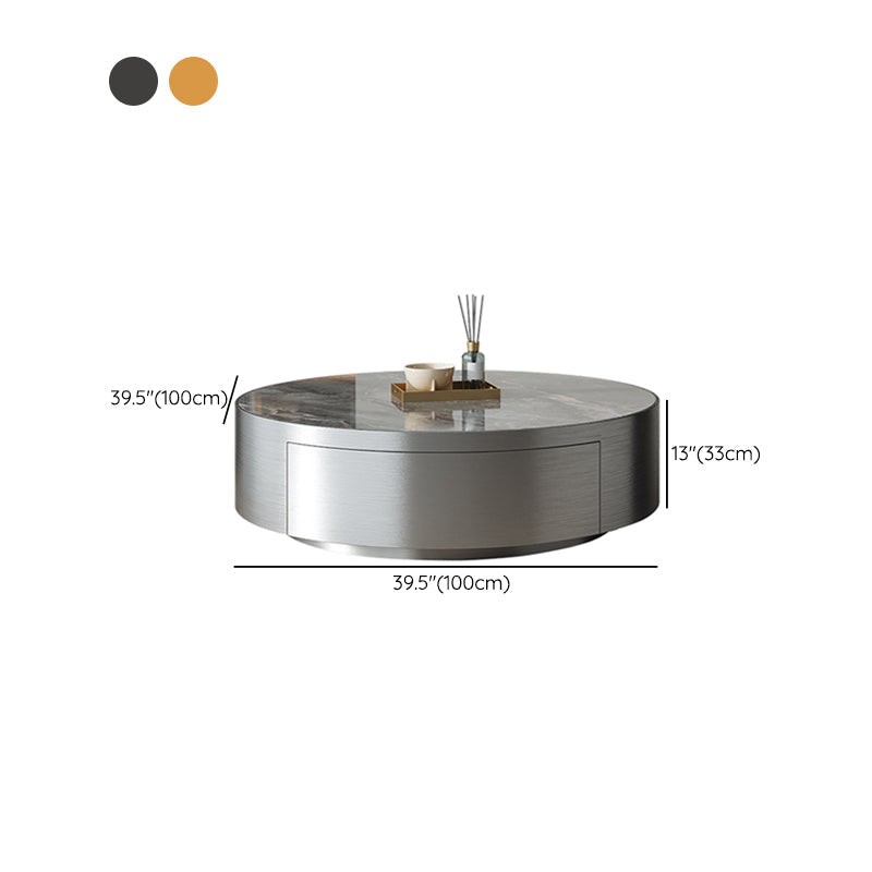 Tavolino moderno di tavolino in ardesia e vetro