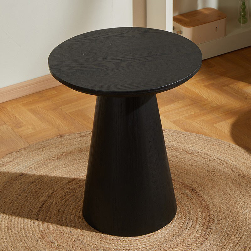 Contemporary Coffee Table Solid Wood Pedestal Coffee Cocktail Table 23.6"L x 23.6"W x 27.6"H Black Clearhalo 'Coffee & Accent Tables' 'Coffee Tables' 'coffee_tables' 'furn' 'furn_coffee_tables' 'Furniture' 'Living Room Furniture' 7057965