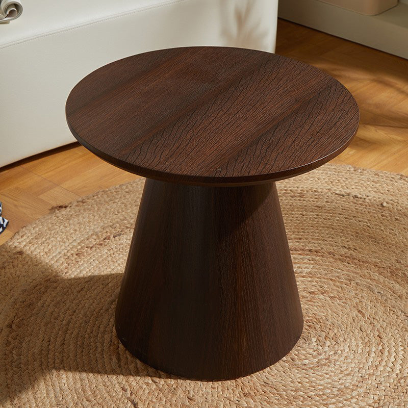 Contemporary Coffee Table Solid Wood Pedestal Coffee Cocktail Table Dark Walnut Clearhalo 'Coffee & Accent Tables' 'Coffee Tables' 'coffee_tables' 'furn' 'furn_coffee_tables' 'Furniture' 'Living Room Furniture' 7057967