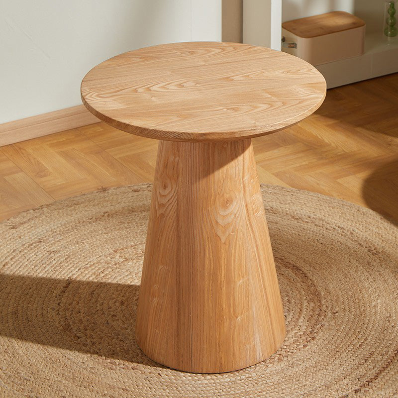 Contemporary Coffee Table Solid Wood Pedestal Coffee Cocktail Table 23.6"L x 23.6"W x 27.6"H Natural Clearhalo 'Coffee & Accent Tables' 'Coffee Tables' 'coffee_tables' 'furn' 'furn_coffee_tables' 'Furniture' 'Living Room Furniture' 7057969