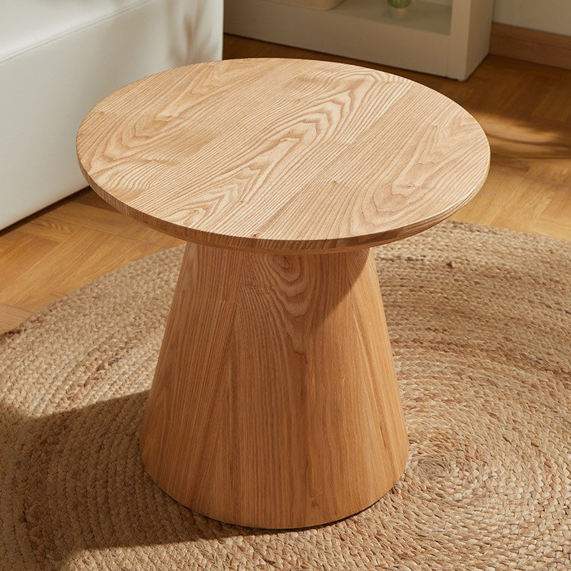 Contemporary Coffee Table Solid Wood Pedestal Coffee Cocktail Table 22"L x 22"W x 20"H Natural Clearhalo 'Coffee & Accent Tables' 'Coffee Tables' 'coffee_tables' 'furn' 'furn_coffee_tables' 'Furniture' 'Living Room Furniture' 7057970